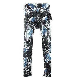 S2 Sportswear XL x 28 Black Blue Gray Multi Poly Spandex  Activewear Pant